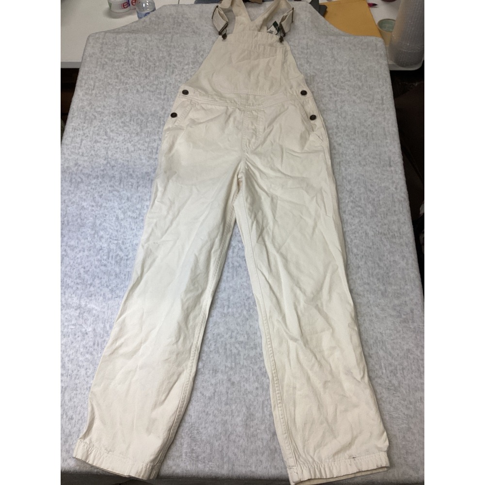Alpine Design Womens XS Off White Relaxed Fit Cotton Overalls ADW24904 NWT‎